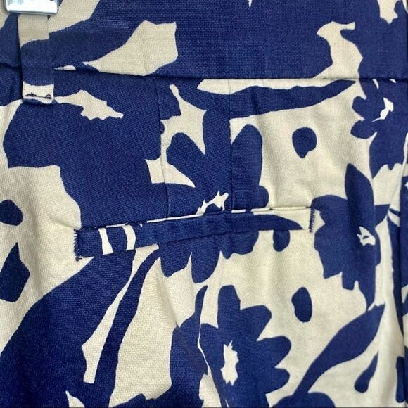 J. Crew Factory navy blue floral skimmer pants size 10 - Picture 9 of 16